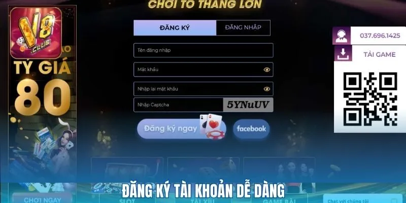 Đăng ký tài khoản dễ dàng